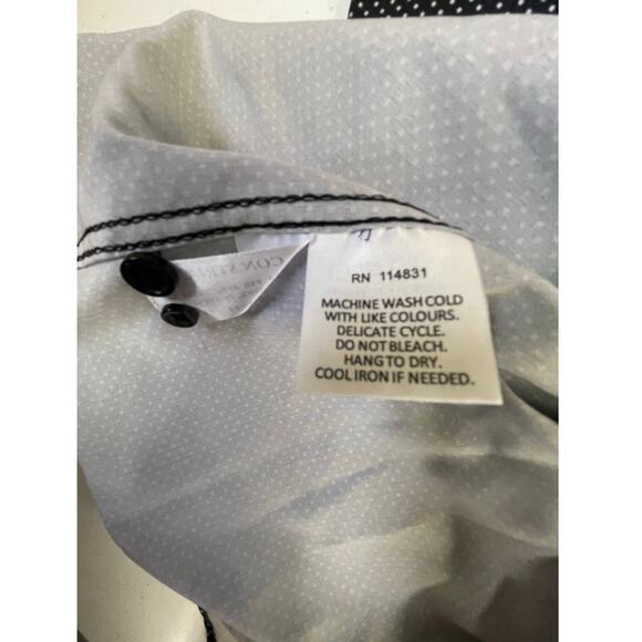 Men’s Medium Construct Shirt, black with white Polka Dots - Picture 7 of 8